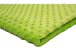 ORIENT FASHION Minky ultra doux tissu à pois 50 cm x 155 cm (Aigue Marine)