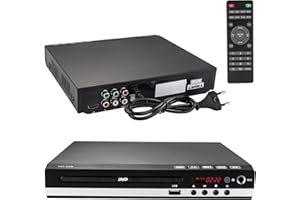 ColdShine DVD-Player für TV mit HDMI/AV Ausgang USB Eingang und Fehlerkorrektur 1080P Upscaling PAL/NTSC-System DVD CD-Player