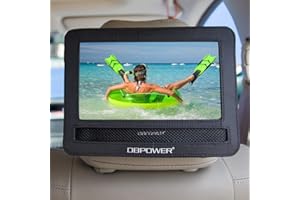 DBPOWER 10/10.5 Car Headrest Mount Holder Strap Case for Swivel & Flip Style Portable DVD Player (10-10.5)