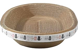 EAGLEHG Rund Katzenkratzbretter - Ovales Katzenkratzbretter Schüssel Nest?Kratzpappe für Katzen, Katzen Kratzbrett? Kratzpappe,Corrugated Lounge Kratzpappe für Katzen Bett, Katzen Kratzmöbel für Couch
