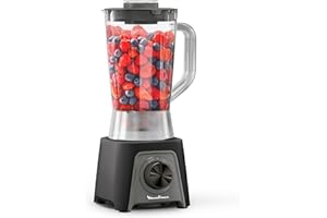 Moulinex Blendeo+, Frullatore da 1.5L con Lame Zelkrom e Smart Lock, Potenza di 450W, con 2 Velocità, Raffreddamento ad Aria, LM2C08F0