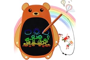 Hion Tavoletta Grafica Bambini LCD 8,5 Pollici Lavagnetta Cancellabile Bambini Lavagnetta LCD Lavagna Bambini Lavagna Magnetica per Bambini Tavoletta da Scrittura LCD 3 4 5 6 7 8 Anni (Orso Bruno)