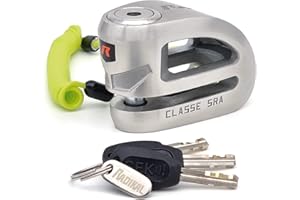 RADIKAL RK310S Antivol Moto Bloque Disque Premium Homologué SRA, Design Exclusif, Serrure Haute Sécurité, Acier Inoxydable, Double Verrouillage ø10mm, Antivol Bloc Frein Roue pour Moto Scooter