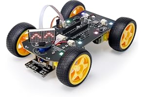 Freenove 4WD Car Kit for Raspberry Pi Pico (Not Included) (Compatible with Arduino IDE), Dot Matrix Expressions, Obstacle Avoidance, Line Tracking, Light Tracing, Colorful Light, App