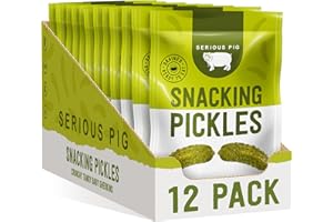 Serious Pig Snacking Pickles - Classic Baby Gherkins Low Calorie Snack (12 x 40g)