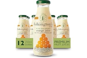 FOLKINGTON'S Folkingtons Pure Pressed Valencia Orange Juice - 12 x 250ml Bottles