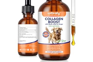 BIBONSE Collagen for Dogs 60ml, Liquid Dog Collagen Drops, Liquid Collagen for Dogs Joints, Skin & Coat, Supoort Dog Itchy Skin Relief & Digestive Health, dog collagen with Biotin, MSM & Ginger, Bacon Flavor