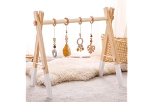 Promise Babe Babe arco gioco bambino legno palestra bambino legno arco gioco neonato giocattolo arco gioco centro attività bambino giallo appeso design arco gioco rimovibile bambini legno