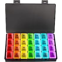 Portapillole Per Viaggi Portapillole Settimanale 14 Celle - Organizzatore Mattina E Sera, Antiumidità Dispenser Pillole Rimovibile - Foto 4