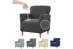 Husse för utdragbar stol med armstöd, 1-sits jacquard elastisk, avtagbar och tvättbar, skyddsskydd mot fläckar, hår och slita