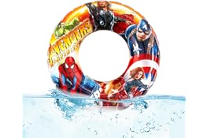 OTOKTI Pool Inflatable Ring, Swimming Rubber Ring for Kids, Cartoon Anime Swimming Ring Inflatable Pool Float for Kids 2-9 Years, Boys Girls Floating Ring Swim Ring for Summer Beach Pool Party