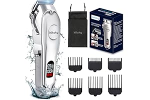 kitsky Dog Clippers, Dog Grooming kit, Professional for Thick Coats/Heavy Hair, Low Noise Rechargeable Cordless Pet Shaver for Dogs Pets and Animals