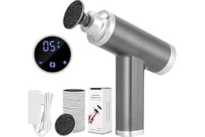 I·B·N G Pedicure Elettrico Professionale Lima Per Piedi 4500rpm, Velocità Regolabile Lime per La Cura Dei Piedi Rimuove La Pelle Secca Calli (Grigio)