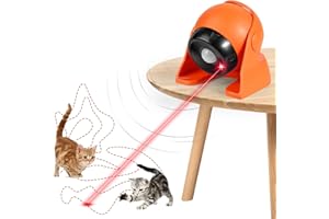 Rawhui Jouet Chat Interactif Jouet pour Chat Jouet Chat Interieur Jeu Chat Jouet Chat Automatique USB Rechargeable Jeux pour Chat Chaton (Orange)