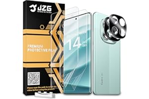 JZG 2 x Protector Pantalla para Redmi Note 14 Pro 5G (6,67 Pulgadas) con 2 x Protector de Lente de Cámara, Autorreparación, Compatible Huellas Dactilares ID, HD Clara, Antiarañazos