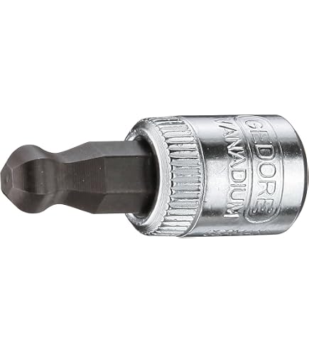 KS Tools 1/4' Bit-Stecknuss – Innensechskant Mit Kugelkopf, 6 Mm, Vernickelt