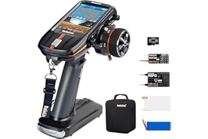 Radiolink RC8X Smart RC Fernsteuerung 8 Kanäle mit wasserdichtem Gyro-Empfänger R8FG 4,3" Bildschirm 200 Modellspeicher RC Fernbedienung Sender für Crawler Bagger Panzer Boot