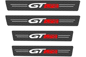 RIDGOEL 4 Pezzi GT-Line Adesivi per Battitacco per KIA Ceed Sportage Stonic K5 3 EV6 9 Forte Sorento KX5 Picanto Adesivo per Battitacco in Fibra di Carbonio Protezioni per Davanzali per Porte Auto