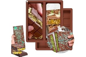 Ayizhiniu 2pcs Stampi per Cioccolatini, Stampo Silicone Tavoletta Cioccolato, Stampo per Cioccolato Dubai, Stampo Cioccolato Tavoletta Profondo, Applicabile a Prepara uno Squisito Cioccolato
