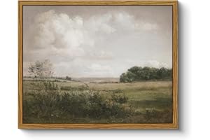 ARPEOTCY Leinwand Bilder mit Rahmen, Vintage Wandbilder, Klassisch Wand Deko Wohnzimmer Schlafzimmer Badezimmer Küche, Bauernhaus Zimmer Deko Aesthetic, Landschaft Painting, 20x25cm, klein