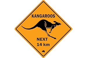 BCTS Panneau de signalisation de Voiture en métal avec Inscription « Kangouroo Next » 30,5 x 30,5 cm