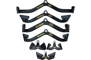 BLUSLM LAT dra ner stång för kabelmaskin, LAT Pulldown-tillbehör T-bar V-bar kabelfäste, bakre tricepstång styrketräningshand