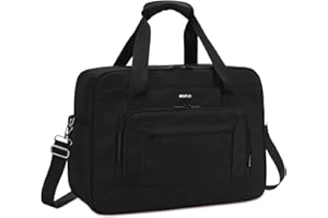 ECOHUB Cabin Bag 45x36x20 Easyjet Travel Bag Hand Luggage UnderSeat Recycled PET Eco Friendly Holdall Flight Bag Waterproof Weekend Carry on Bag Duffel Bag 30L(Black)