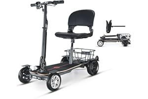 TRIPAIDE 20KM Lange Reichweite - 4 Radmobilitatsroller Gewicht 22KG, Faltbare motorisierte Mobilitatsroller fur Erwachsene, Elektroroller fur Senioren unterstutzen 120KG