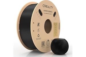 Creality PETG Filament, Hyper PETG 1,75 mm 1 kg:Haute Vitesse 30-600 mm/s, Précision Dimensionnelle +/- 0,02 Bobine en Carton (2,2 lb) Pour la Plupart des Imprimantes 3D FDM, （Noir）