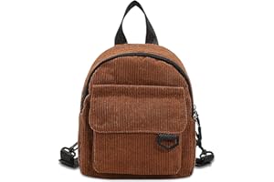 WisePoint Women's Fashion Backpacks, Corduroy Casual Daypacks Rucksack Bag for Women, Portable Backpack Purse Small Backpack with Detachable Shoulder Straps for Shopping, Travel