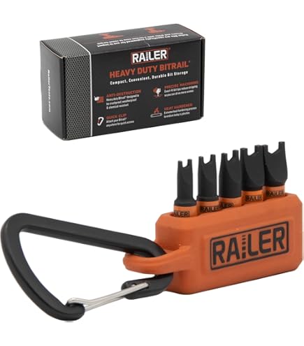 Railer Schraubenschlüssel-Bit-Set 5-teilig - S2-Stahl Bits Für Schlagschrauber Mit Karabiner
