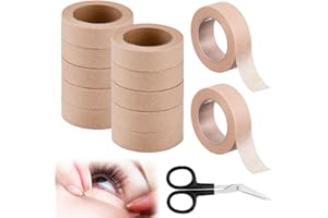 UHETLET 12 pcs Bande de Sparadrap Tissu Non-Tissé Respirable avec 1 Ciseaux à Gaze Rouleau de Bandage Auto Adhésif Bande Sparadrap Medical Ruban Peau Respirant Sparadrap en Bande, 1.25 * 910cm