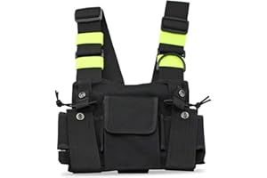 KEESIN Sacs de Harnais de Poche de Poche de Talkie-walkie de Radio emballent Le Sac à Dos Holster Radios bidirectionnelles Mallette de Transport Accessoire Titulaire (Vert)
