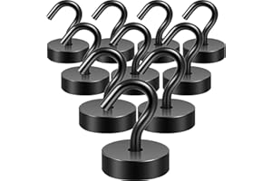 Neosmuk Magnethaken schwarz,18kg Magnet Haken Extra Stark für Spind Organizer,neodym magnete,haken magnetisch sehr stark für werkstatteinrichtung,heckzelt,grill,kleiderhaken