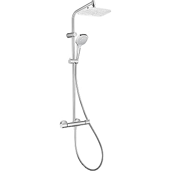 showerpipe hansgrohe crometta e 240 carrée 1jet chromé