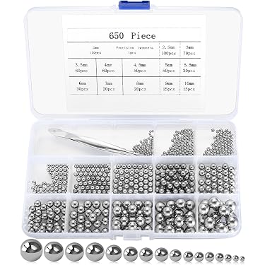 Sfere Cuscinetto In Plastica POM Da 9.525 Mm (3/8") - 100 Pezzi, Basso Attrito, Resistenti All'usura
