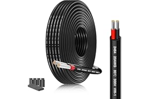 SCHDRA 20AWG Twin Core Cable 2×0.5mm² Tinned Copper Wire 26.25FT/8 Metres | 12V/24V/240V Low Voltage Flexible PVC for LED Strips, Automotive Sensors & Solar Panels