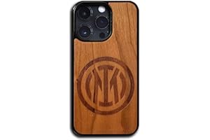 Inter Iconic Puzzles, Cover Ufficiale In legno 100% sostenibile, Compatibile con Iphone 12 PRO Max, resistente, idea regalo