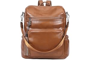 CLUCI Backpack Purse for Women Fashion Leather Designer Travel Large Women's Shoulder Bags with Tassel