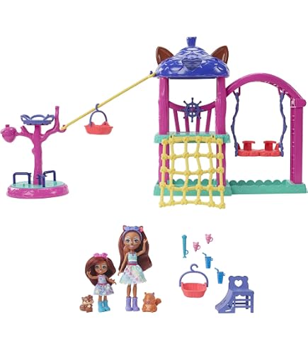 Enchantimals Hasen-Skihütte Mit Bevy Bunny & Jump (ca. 63 Cm) - Spielset Mit Sessellift & Eisrutsche, Ab 3 Jahren
