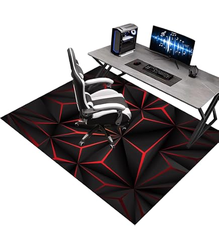 KQIEJUY Bodenschutzmatte Bürostuhl Teppich, rutschfest Gaming Stuhlunterlage, Bürostuhlunterlage, Unterlage Schreibtischstuhl, Stuhlunterlage, Fußbodenschutz für Bürostuhl, Gamer Teppich 90 x 120 cm KQIEJUY Bodenschutzmatte Bürostuhl Teppich, rutschfest Gaming Stuhlunterlage, Bürostuhlunterlage, Unterlage Schreibtischstuhl, Stuhlunterlage, Fußbodenschutz für Bürostuhl, Gamer Teppich 90 x 120 cm