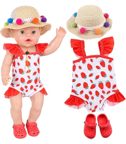 Simba New Born Baby – Kit D'Été Pour Poupée Avec Chapeau, Lunettes, Crème Solaire Et Sac Banane Cool – Rose