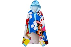 PAW PATROL Serviette à capuche Pat Patrouille 100 pour cent coton Skye Chase Poncho Serviette de plage enfants Serviette de bain garçons Serviette de natation filles Peignoir de changement