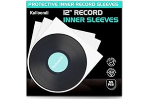 kulloomii 50x 33 Giri Buste Interne Antistatiche Per Copertine Di Dischi LP In Vinile | 12.75" Pollici 50 Micron Fondo Arrotondato Maniche | Buste per Vinili | Sostituire i Vecchi Sacchetti Di Carta!