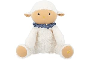 KALOO - Doux Sommeil - Peluche Oveja Blanca - Musical - 6 Sonidos Relajantes para Dormir al Bebé - Detecta El Llanto - 25 cm - Desde el Nacimiento, K221003