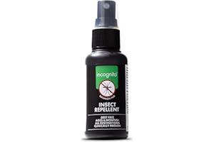 Incognito Insect Repellent Spray, 50ml - Natural DEET Free, Shields from Wide Range of Biting Insects. Clinically Proven Protection from Ticks & Dengue Carrying Mosquitoes, Organic Mosquito Repellent