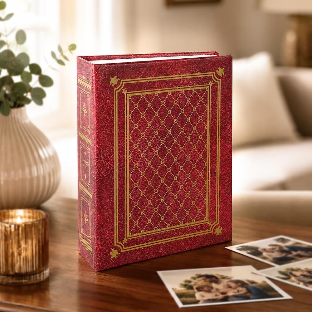 Nobbystar 100'lük 13x18cm Deri Görünümlü Bordo Fotoğraf Albümü