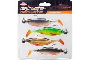 Berkley Pulse Realistic Roach Prerigged Softbait Shad med jigghuvud – ultrarealistisk form och action för fiske av rovfisk – gädda, gös, abborre