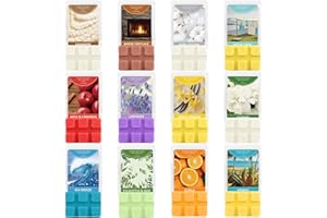 SCENTORINI Set de Cera Perfumada, Cubos de Cera Perfumada para el Hogar, 12 Fragancias, Bloques de 35 g de Cera de Soja Natural con Aceites Esenciales, Regalo Ideal para Hogar y Quemadores