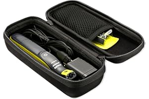 Procase Estuche para Philips Norelco OneBlade QP2520/90 QP2520/70 QP2734/30 QP6551/30 QP2824/30 QP6651/30, Funda EVA de Viaje para Afeitadora Híbrida Eléctrica, Caja Protectora con Correa - Negro